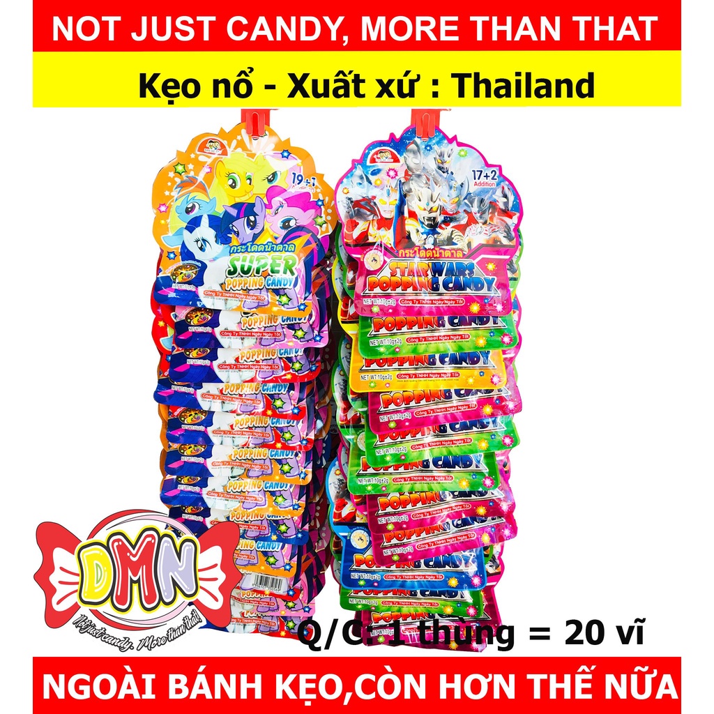 Vỉ 12 gói Kẹo nổ Super Popping Candy