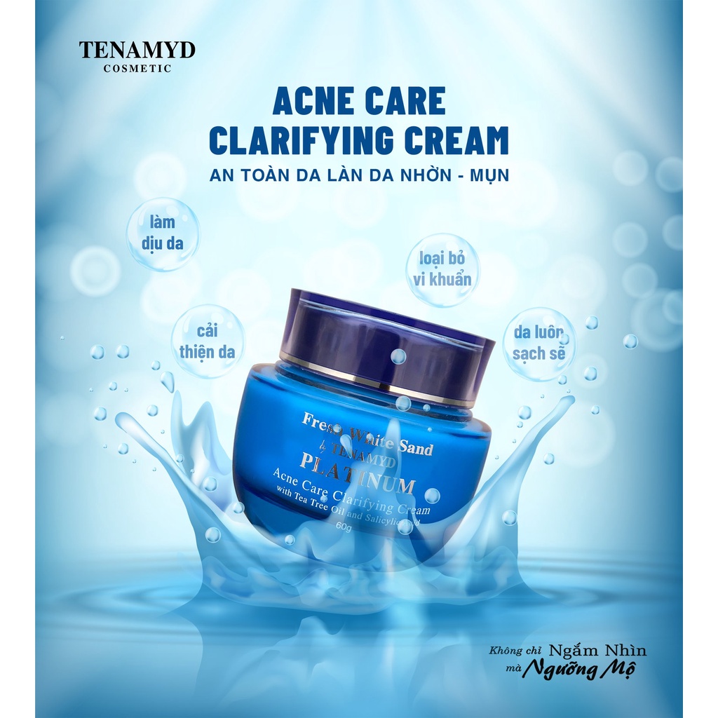 Kem dưỡng dành cho da dầu mụn Fresh White Sand by TENAMYD Acne Care Clarifying Cream 60ml