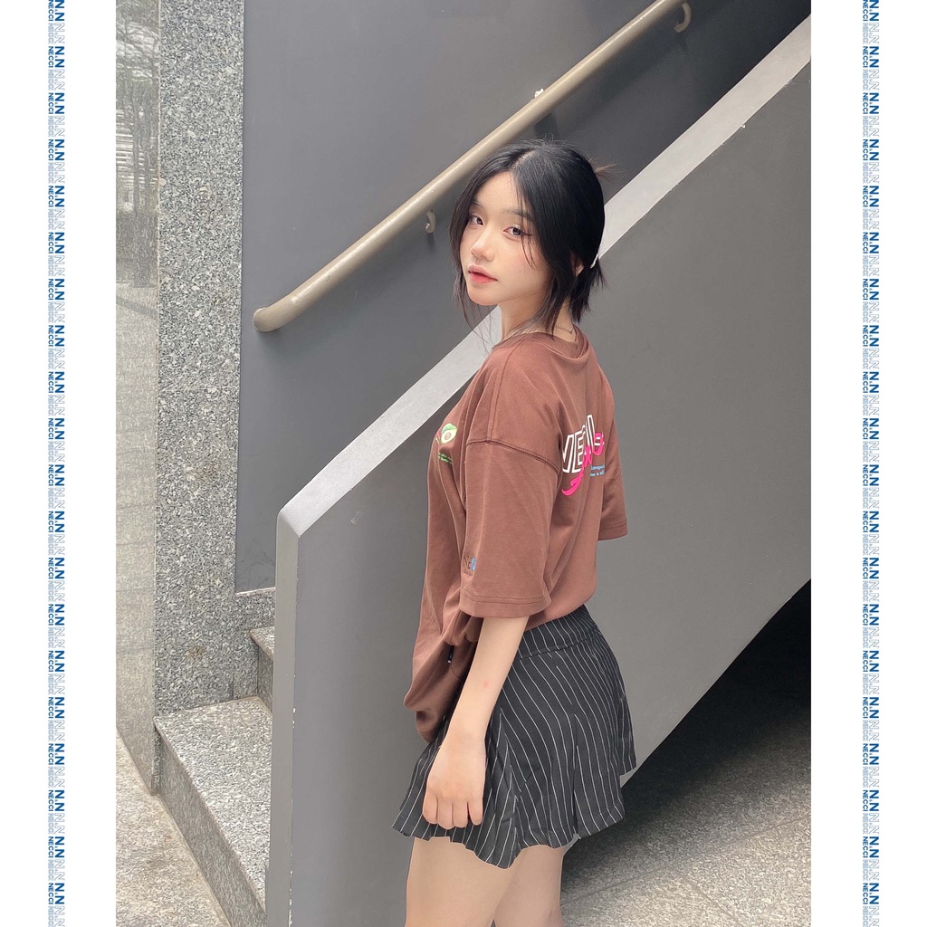 Áo Phông Local Brand Necci Avocado Tee / Brown Cotton 100%