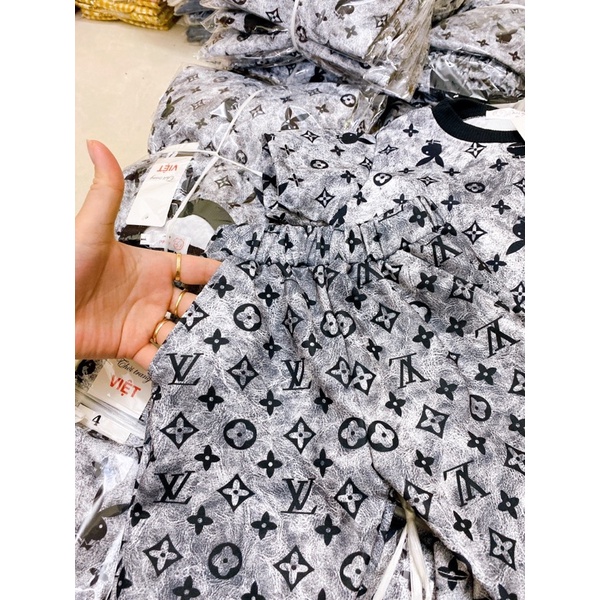 Bộ cộc tay bé trai 8-38kg , bộ quần áo poly cotton in tràn hoạ tiết siêu sang chảnh cho bé