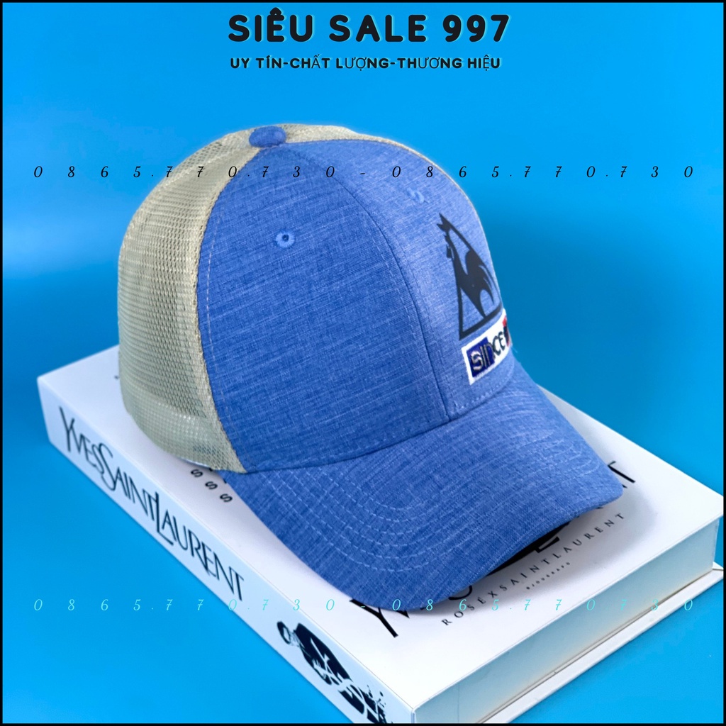 NÓN KẾT PHỐI LƯỚI LOGO GÀ TAM GIÁC PHẢN QUANG IN 1 BÊN HANG CAO CÂP THỜI TRANG