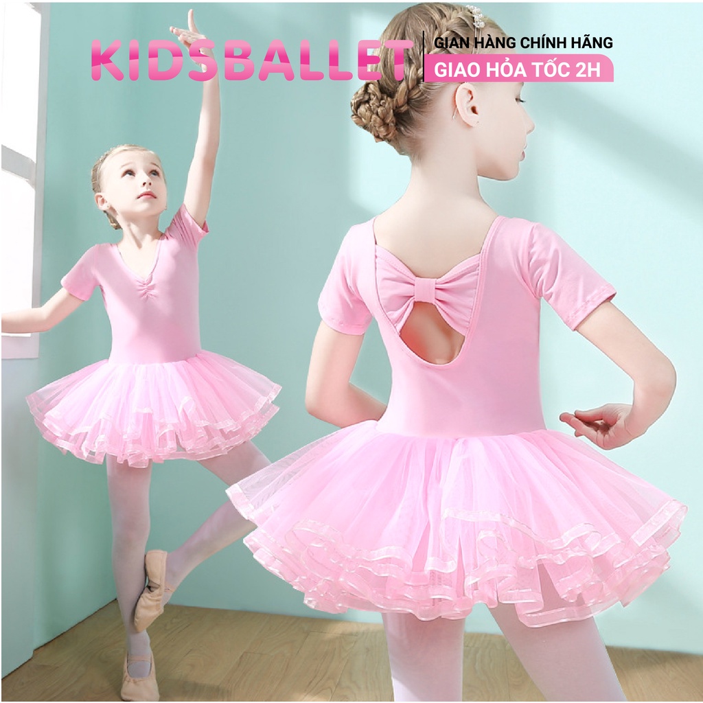 Váy Múa Ba Lê Binnashi Cộc Tay Dài Tay Váy Múa Trẻ Em