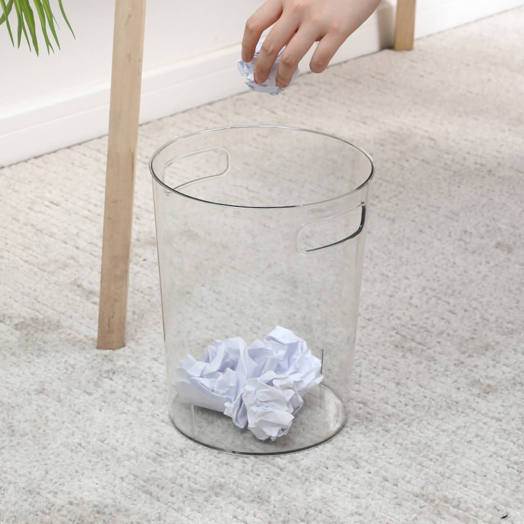 [Hàng Sẵn] Thùng Rác Trong Suốt Sức Chứa Lớn Không Có Nắp Sáng Tạo Phong Cách Bắc Âu【Utah054】