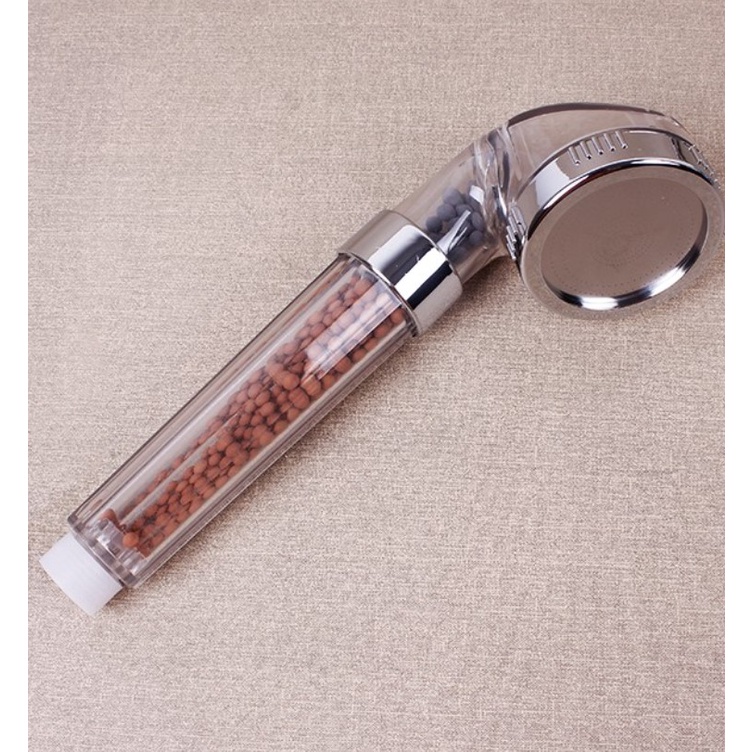 Vòi sen tăng áp loại to 7.7cm có hạt lọc nano - Kèm dây