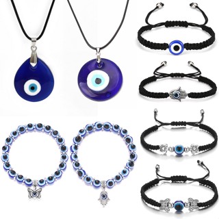 Thời Trang Thổ Nhĩ Kỳ Vòng Tay Mắt Xanh Vòng Cổ Mắt Quỷ Mặt Dây Chuyền Bùa Hộ Mệnh Kabbalah Bảo Vệ Vòng Tay Quyến Rũ Cho Nữ Cô Gái Trang Sức