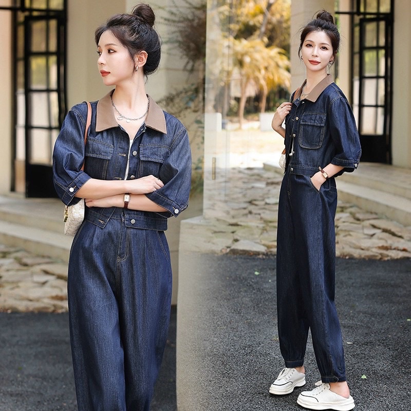 Set jean nữ cao cấp mềm mát kiểu dáng phong cách QCNP3578