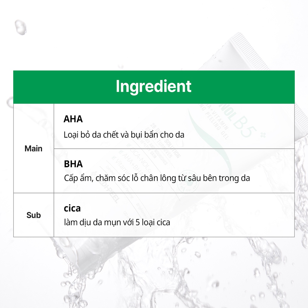 Gel loại bỏ tế bào chết MEDIPEEL Phyto Cica-Nol B5 Aha Bha Vitamin Calming Peeling Gel 120ml hỗ trợ giảm mụn