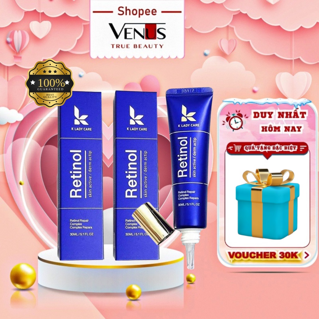 Kem Dưỡng Da Retinol 0.5% K Lady Care BAKUCHIOL, Giữ Ẩm, Kiềm Dầu Hiệu Qủa - 30ml [ Chính Hãng - Hàn Quốc 100% ]