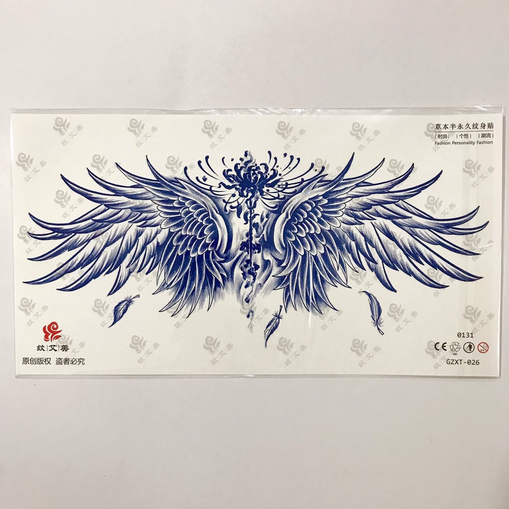 Hình xăm dán ma thuật lên hình trong 24h tattoo kín ngực 15x26cm- lưu hình trên 15 ngày