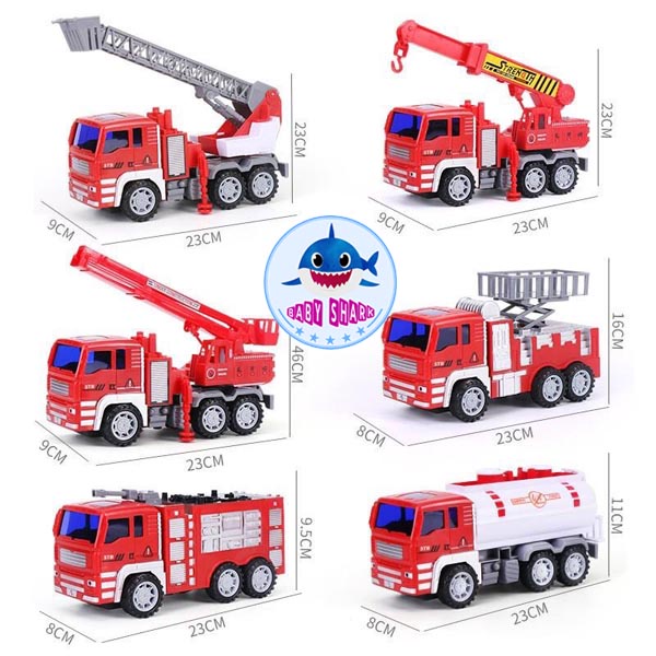 BỘ ĐỒ CHƠI Ô TÔ 6 XE CỨU HỎA KÍCH THƯỚC LỚN, XE XỊT NƯỚC, XE CẨU, XE BÔN CHỨA CHẠY ĐÀ SIÊU TO DÀNH CHO BÉ