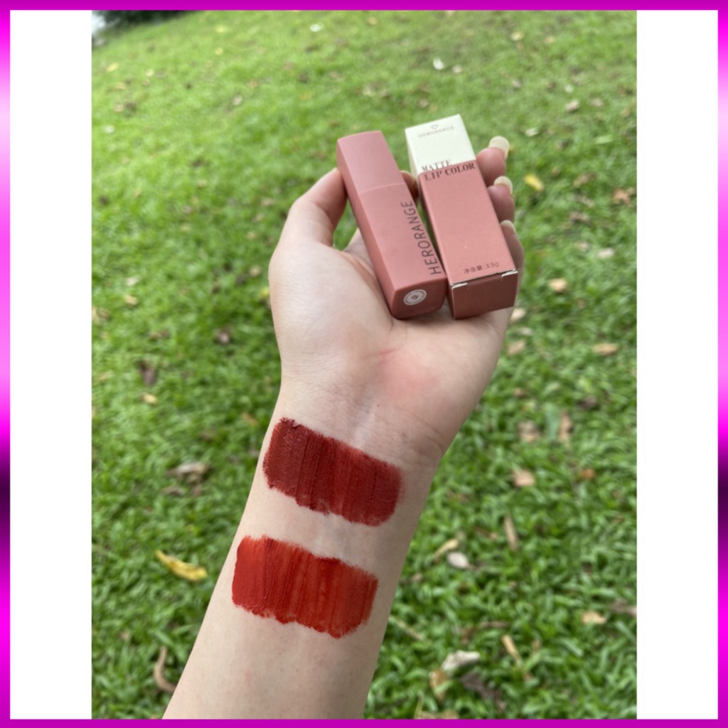 Son kem lì Herorange vuông lùn Chính Hãng Có ảnh shop chụp