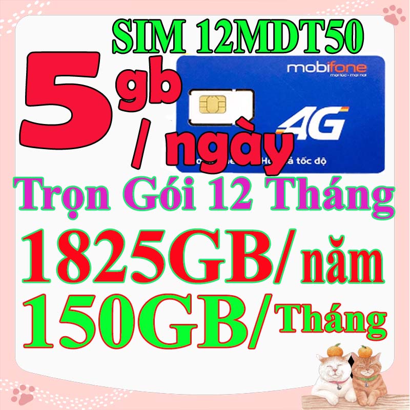 Sim 4G mdt250a mobifone trọn gói 1 năm không nạp tiền, cam kết bảo hành 12 tháng