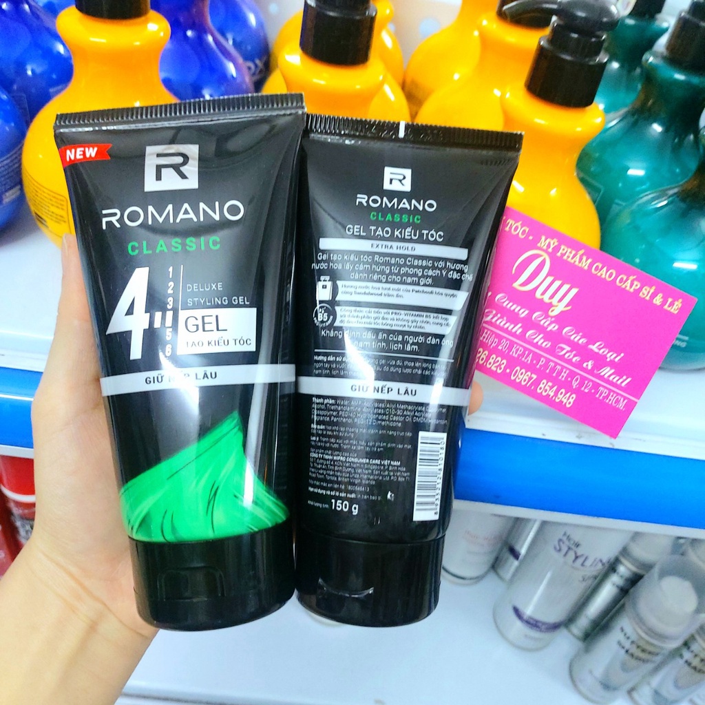 Gel vuốt tóc nam Romano 150g - Sản Phẩn Chính Hãng