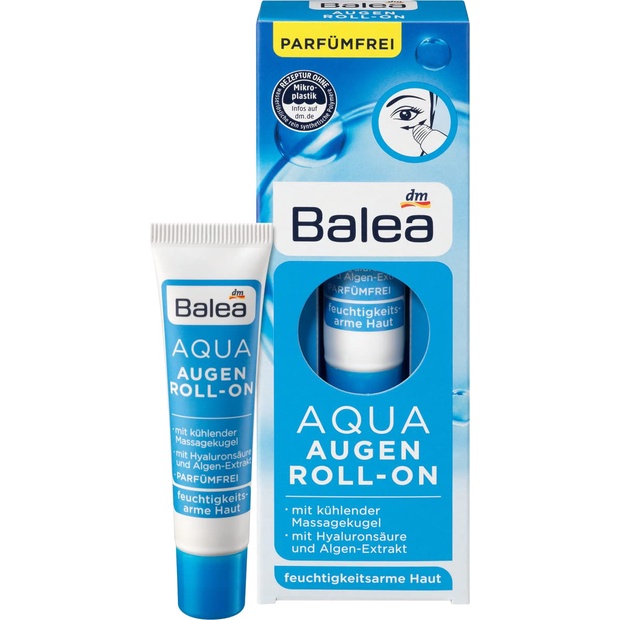 Thanh lăn dưỡng ẩm vùng mắt Balea Aqua Augen Roll On dành cho da khô 15ml