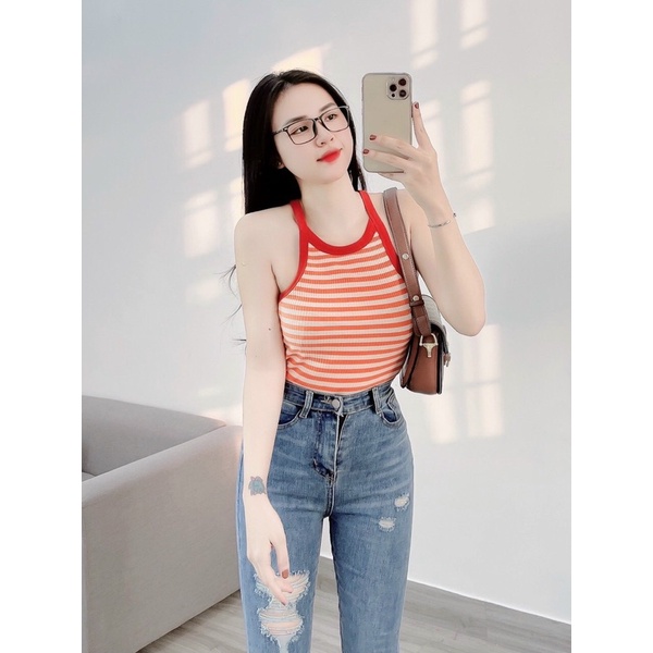 Áo hai dây sọc gân