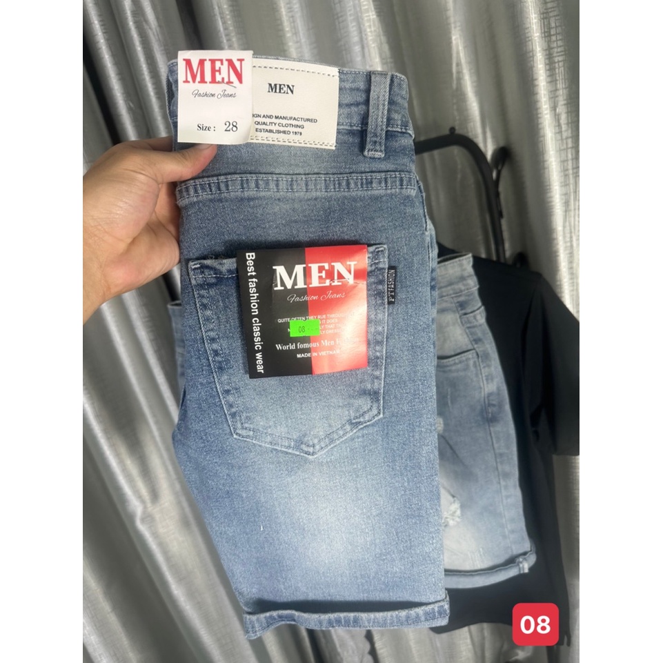 Quần đùi jean nam, quần short nam co giãn màu xanh, bigsize thời trang cao cấp Murafshion SJNA08 | BigBuy360 - bigbuy360.vn