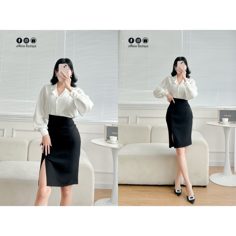 Chân váy bút chì kiểu lưng cao đi tiệc đi làm công sở Meow Boutique