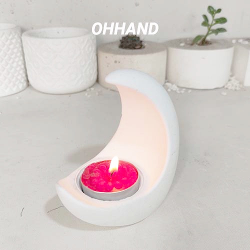 Cốc đựng nến thơm hình mặt trăng trang trí phòng cực đẹp và chill