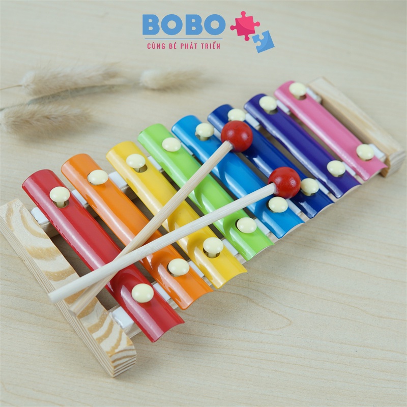 Đàn Gỗ Xylophone 8 Thanh Quãng Phát Triển Khả Năng Cảm Quan, Cảm Thụ, Nhận Biết - Đồ Chơi Thông Minh Cho Bé