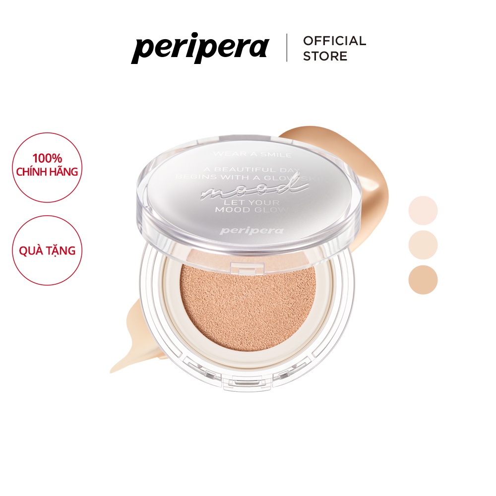 Phấn nước Peripera Mood Vegan Glow có mức độ chống nắng SPF50+ PA++++ 13g
