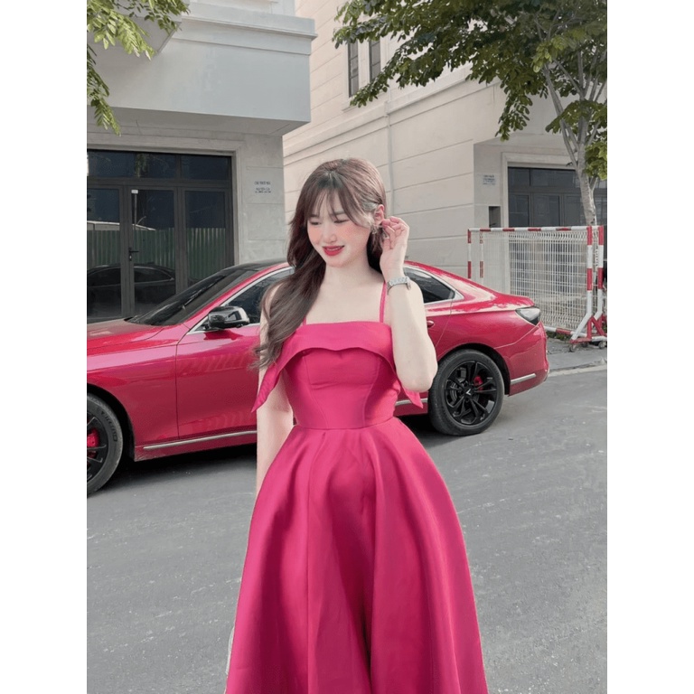 (Free Ship) SIÊU PHẨM XUÂN HÈ 2023 - ĐẦM 2 DÂY TAPTA PHỐI BÈO NGỰC CỰC NỮ TÍNH DUYÊN DÁNG QUYẾN RŨ - CN