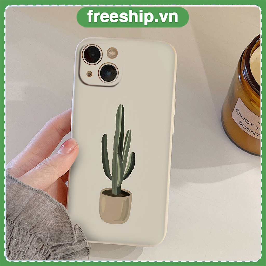 Ốp lưng iphone Xương rồng cô độc đơn giản cực đẹp cho 14 13 13pro 13Promax 6 6S 7 8 7Plus 8Plus IX XR XSMAX e5239