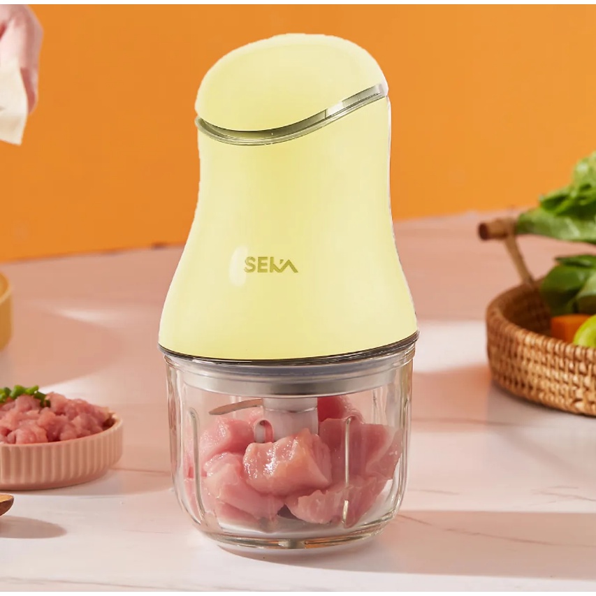 Máy xay ăn dặm cho bé SEKA 6 lưỡi dao dung tích 0,3L, Máy xay đa năng SEKA 6 lưỡi cối thủy tinh cho bé ăn dặm