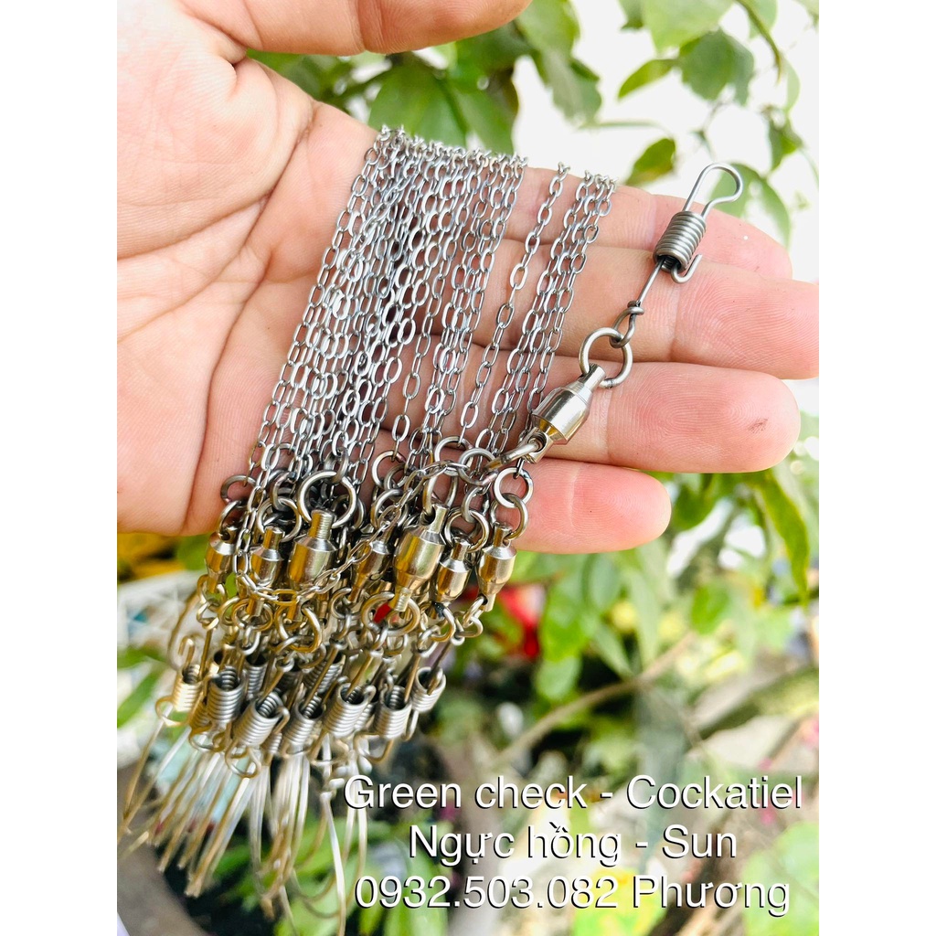 Xích chân cho vẹt ngực hồng sợi chuyên dụng