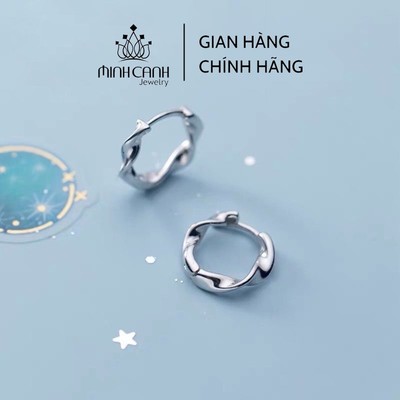 Khuyên Tai Bạc Xoắn Tròn Minh Canh Jewelry