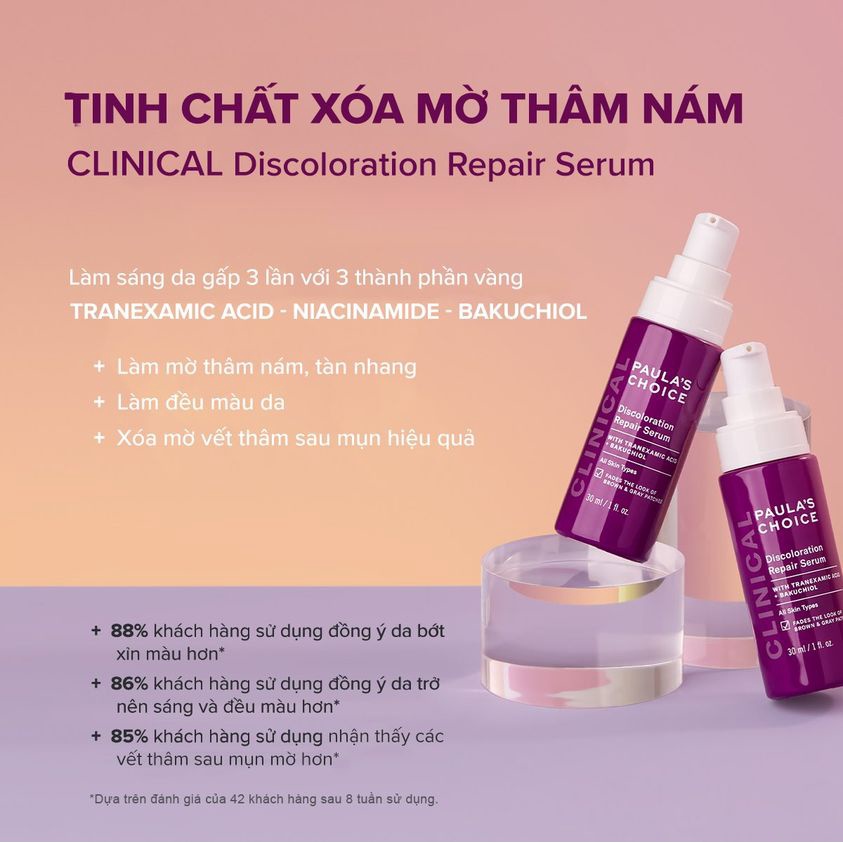 [PAULA'S CHOICE] Tinh Chất Làm Mờ Thâm Nám, Sáng Da Và Đều Màu Da Clinical Discoloration Repair Serum 30ml (Mã 8040)