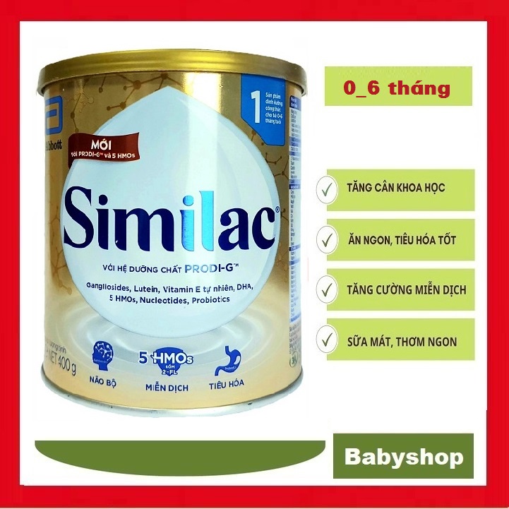 Sữa Bột Similac 1 400g HMO [HSD 2024]