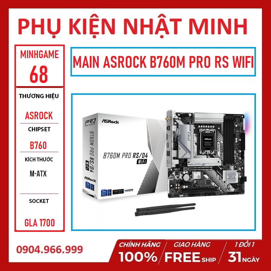 Mainboard ASROCK B760M Pro RS D4 WIFI Socket 1700 M