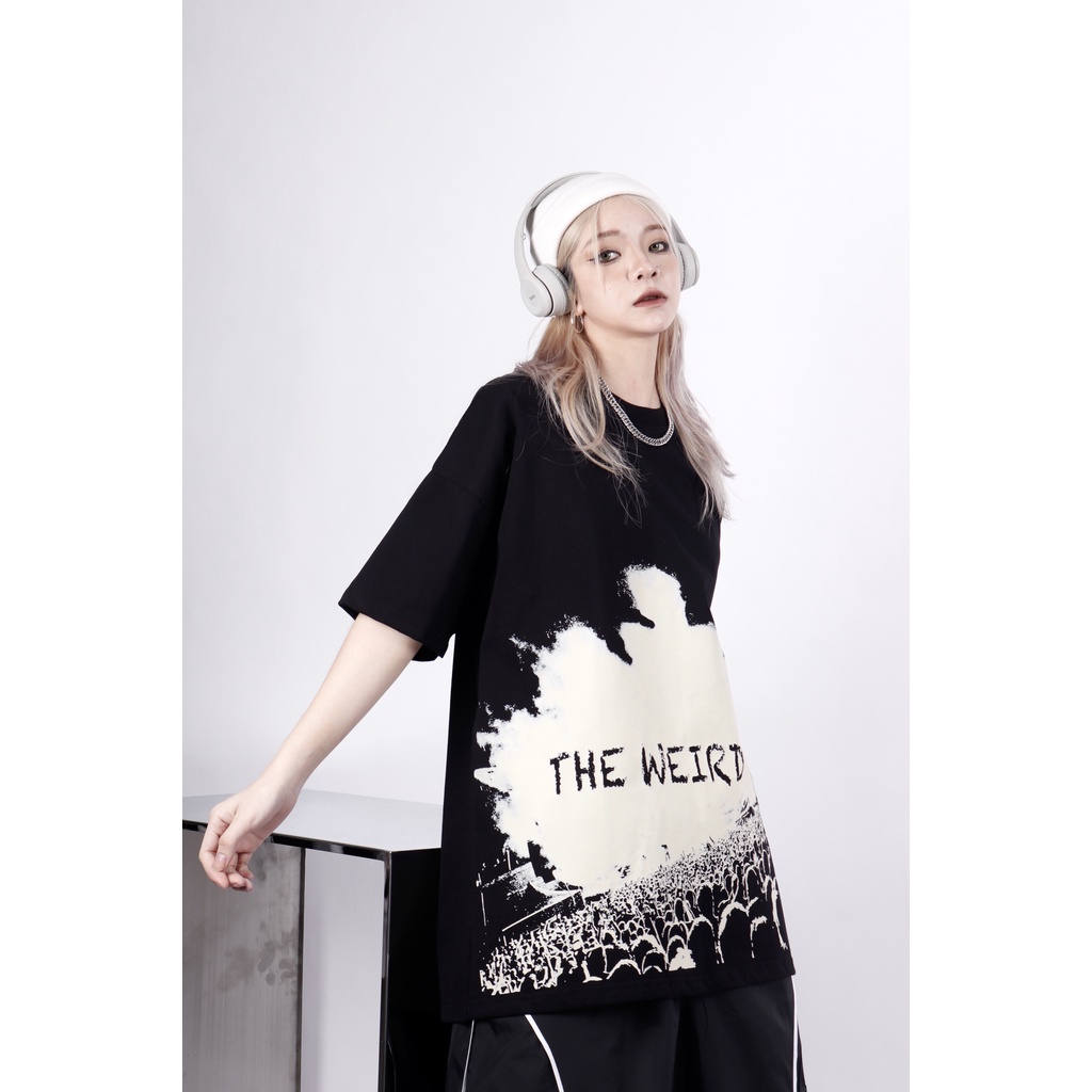 LOCAL BRAND Áo thun The Weird Phong Cách Unisex Form Rộng ATK584