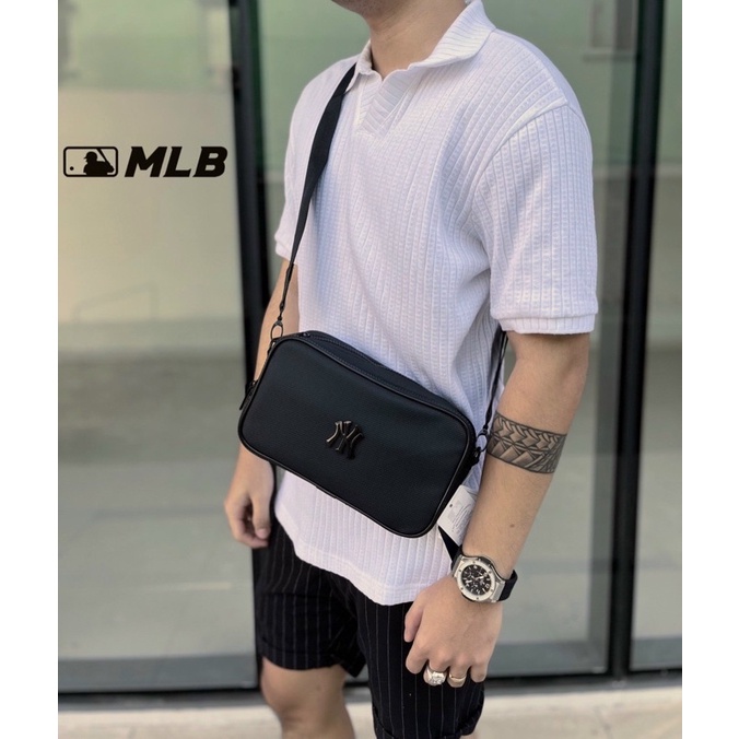 Túi Đeo Chéo MLB Nam Đen Full Kim Loại | BigBuy360 - bigbuy360.vn