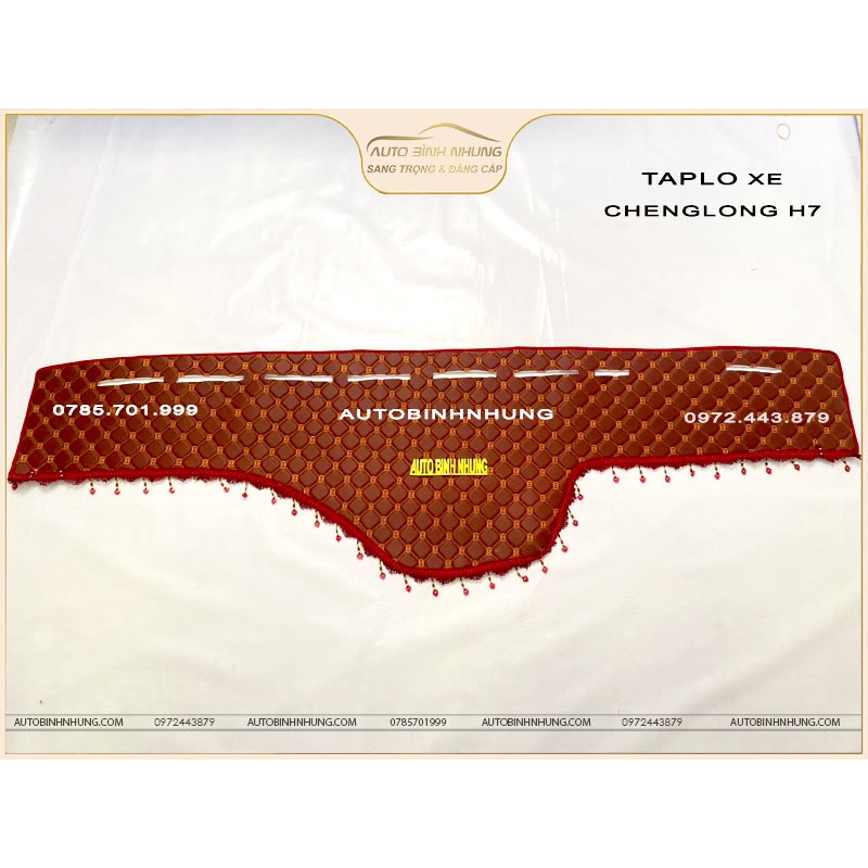 Thảm Taplo xe Chenglong H7 420, H7 480 thảm da 6D- DA CACBON
