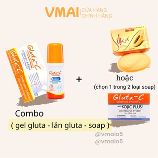 Combo Lăn Glu + Soap Glu & Papaya ( 1 trong 2 ) + Gel Glu dưỡng trắng