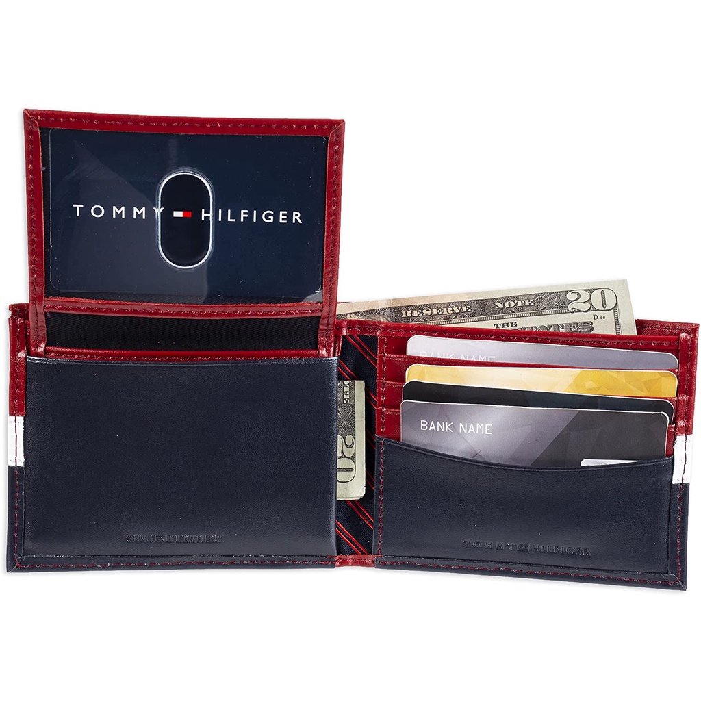 Chính hãng Mỹ - Ví da nam Tommy Hilfiger