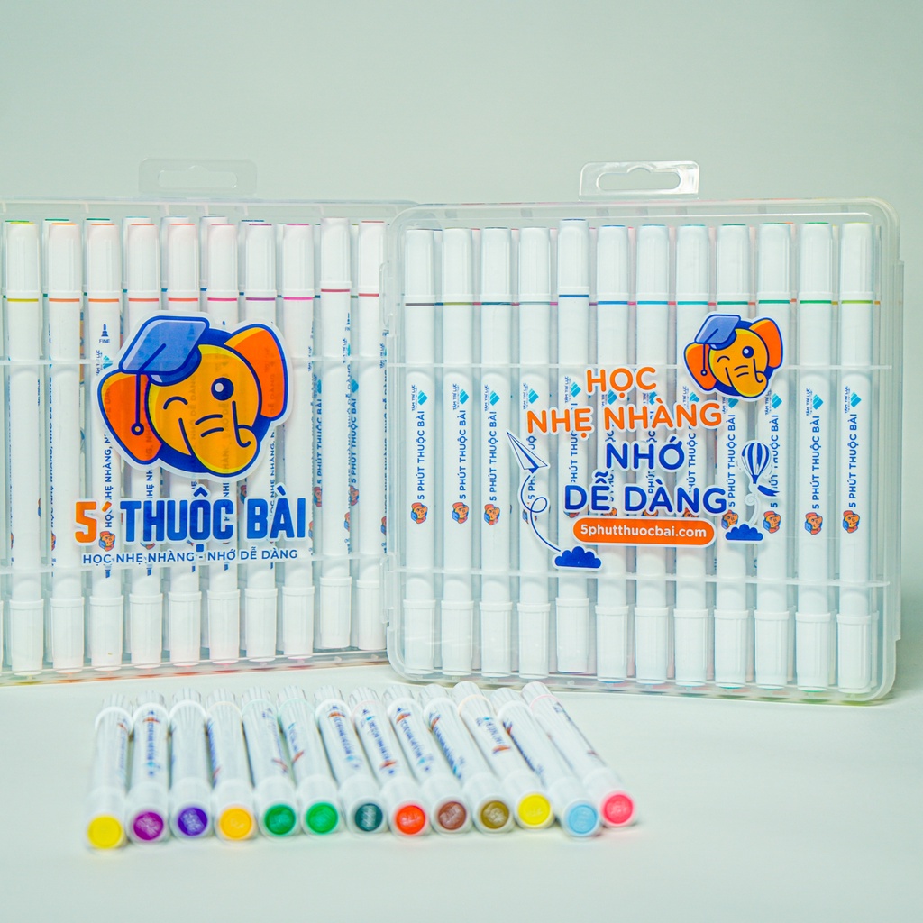Bút Lông Màu 2 Đầu 5 Phút Thuộc Bài - Art Marker  - bút dạ màu marker, bút lông tô màu vẽ tranh