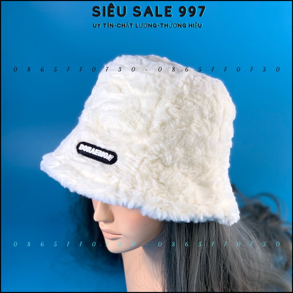 MŨ VÀNH QC DORAEMON CHẤT LÔNG THỎ XOẮN XỊN MỊN CAO CẤP