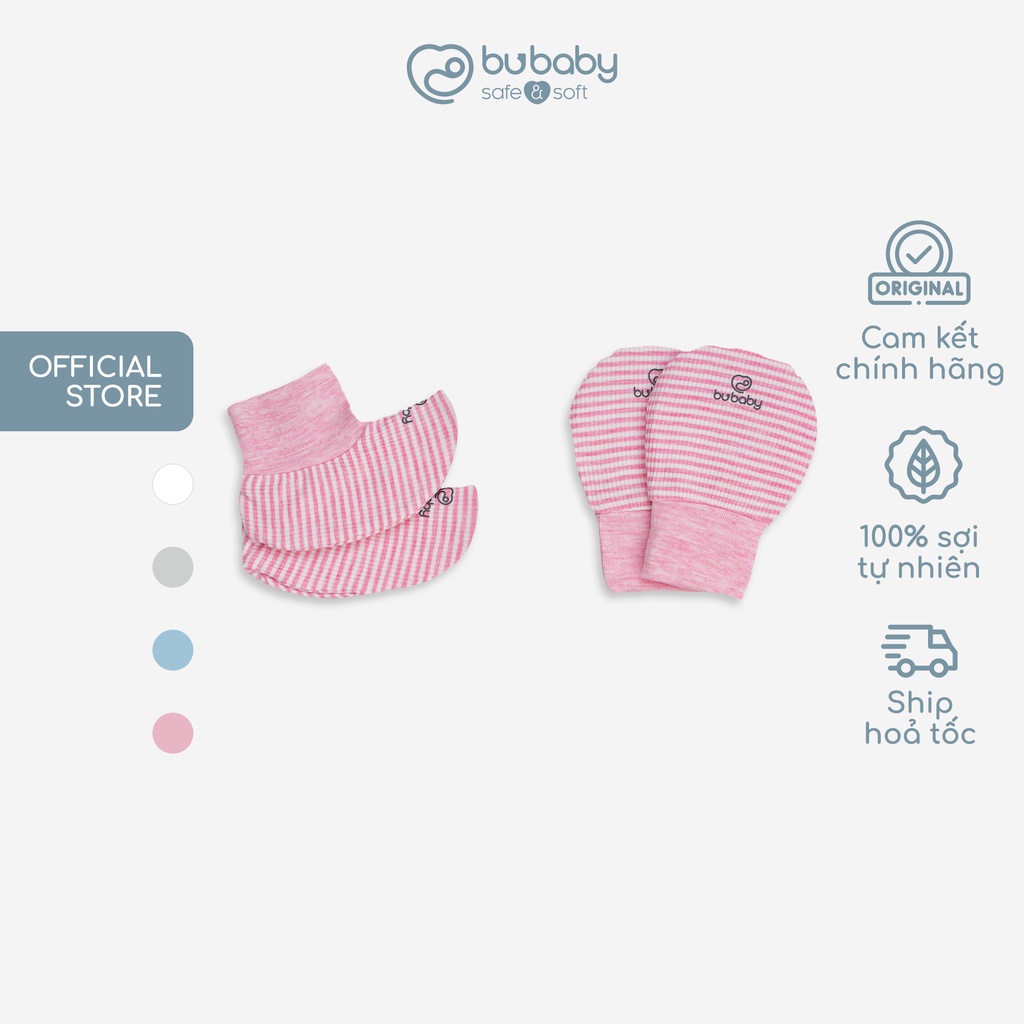 Bao Tay Bao Chân cho bé sơ sinh chất liệu sợi Siro Cotton BU Baby ASR400000 | Phụ kiện BU Baby chính hãng