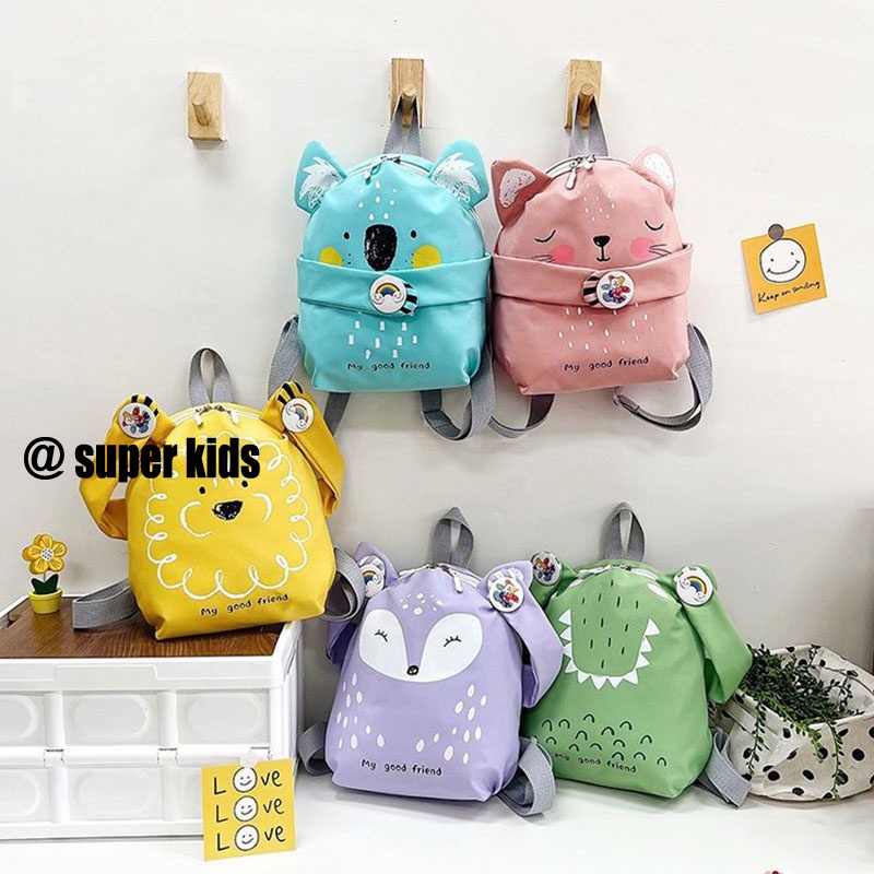 SUPER KIDS Ba Lô Du Lịch Trọng Lượng Nhẹ Dễ Thương Dành Cho Bé Trai Bé Gái