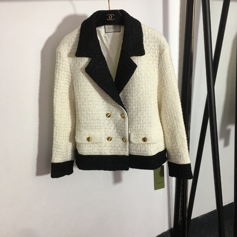 Áo khoác vest vải tweed mẫu mới Gucci GC cao cấp 2023 size SML