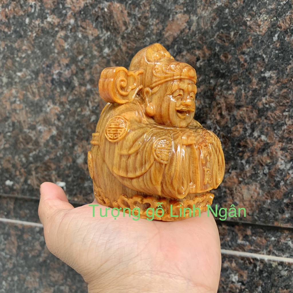 Tượng thần tài mini, thần tài chibi, thần tài để xe ô tô cao 9 cm