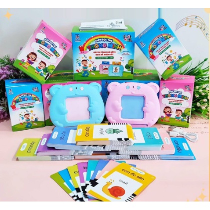 Máy Đọc Thẻ Tiếng Anh, Máy đọc thẻ Flashcard Song Ngữ Anh _ tiếng anh giáo dục sớm cho bé loại 1, 224 từ vựng