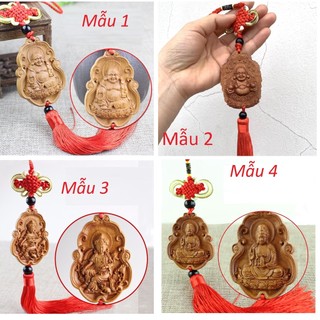Tượng phật gỗ treo xe hơi ô tô phong thủy trang trí