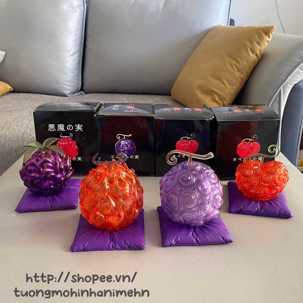 Mô hình One Piece combo 4 trái ác quỷ có led phát sáng anime