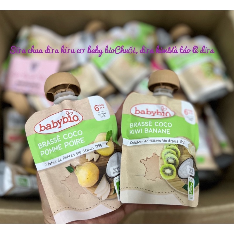 Sữa chua dừa hữu cơ Pháp Baby Bio 85g