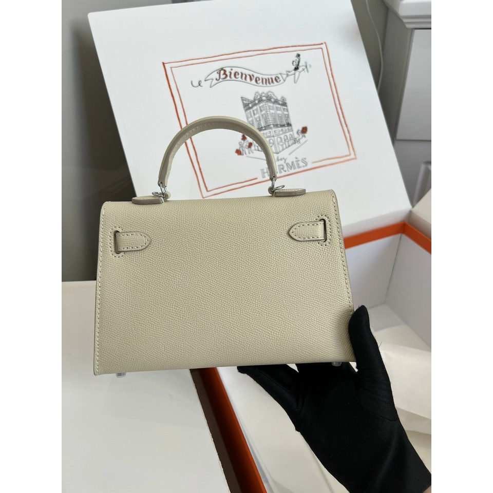 Túi Her kelly mini da epson bản siêu cấp máy Size 21Cm đựng vừa đt Full box - túi vải bảo vệ