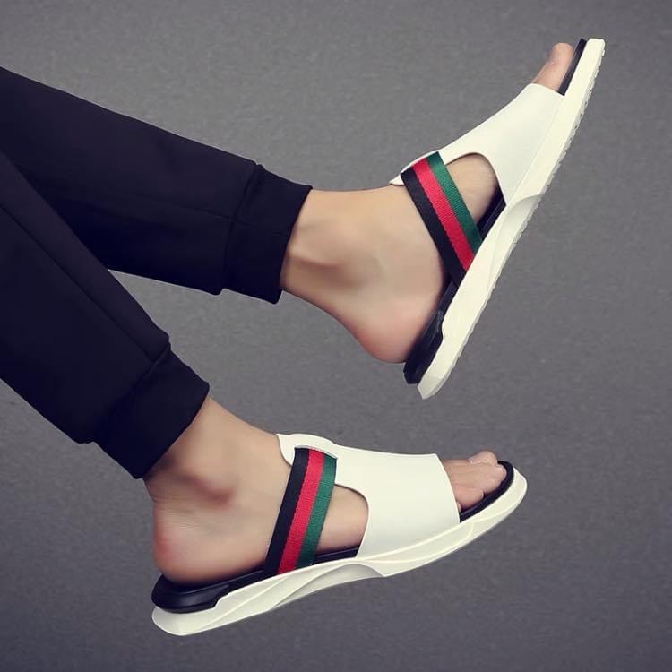 Dép nam GUCCI Mới nhất,Dép quai ngang nam đế cao su,Dép thời trang nam