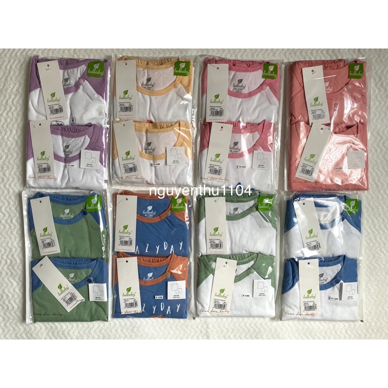 Xả hết-Bộ Cộc tay cotton Raglan Bé Trai,Gái Lullaby 2023  NH135V,NH136V